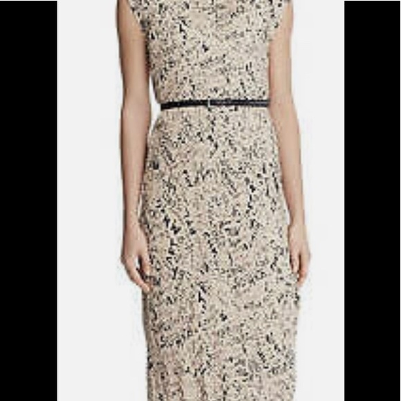 MAX MARA RINO LETTER PRINT PLEATED DRESS - Picture 5 of 14